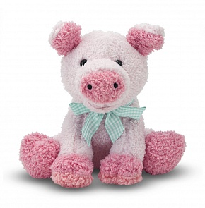 Мягкая игрушка – Свинка, 20 см. (Melissa&Doug, 7408_md)